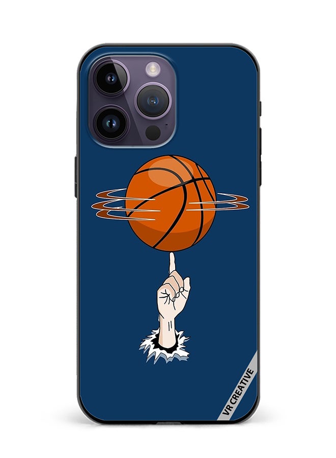 VR CREATIVE Protective Case Cover For Apple iPhone 15 Pro Basket Ball In Hand Design Multicolour - Image 1
