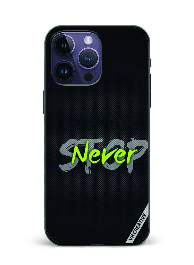 VR CREATIVE Protective Case Cover For Apple iPhone 15 Pro Never Stop Design Multicolour - Image 1