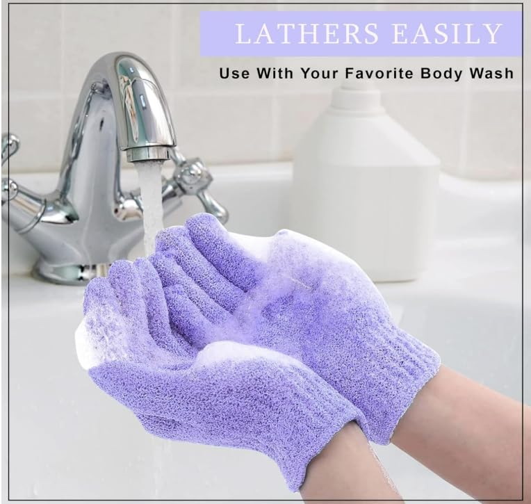 Trendy Pack of 1 Deep Cleansing Exfoliating Gloves | Body Scrub Mitts & Massage Sponge Towel for Smooth Skin  - Image 3