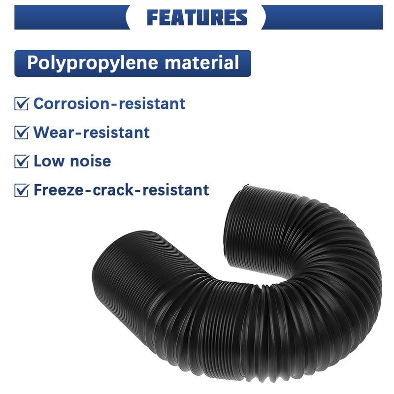 Bittwee 3 Inch Car Cold Air Intake Pipe, Adjustable Cooling Air Intake System Hose with Length from 10" to 40", Automotive Flexible Turbo Inlet Tube Pipe, Compatible with Most Vehicle - Image 4