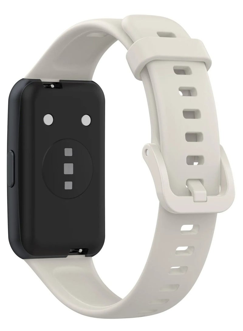 Watch Band For Huawei Band 7 Smartwatch Replacement Sport Bracelet Silicone Strap White - Image 1