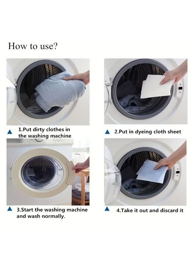 Clothing Dyeing Adsorption Sheet Laundry Color And Dirt Catcher Anti-Stain Sheets Collect anti-staining, suitable for a variety of washing machines, keep clothes bright and long-lasting, energy-saving, time-saving and convenient, prevent color mixing, fragrance-free - 100 sheets/pack - Image 3