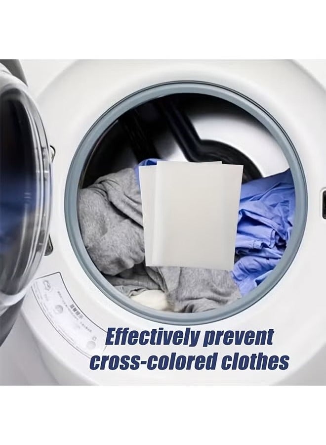 Clothing Dyeing Adsorption Sheet Laundry Color And Dirt Catcher Anti-Stain Sheets Collect anti-staining, suitable for a variety of washing machines, keep clothes bright and long-lasting, energy-saving, time-saving and convenient, prevent color mixing, fragrance-free - 100 sheets/pack - Image 2