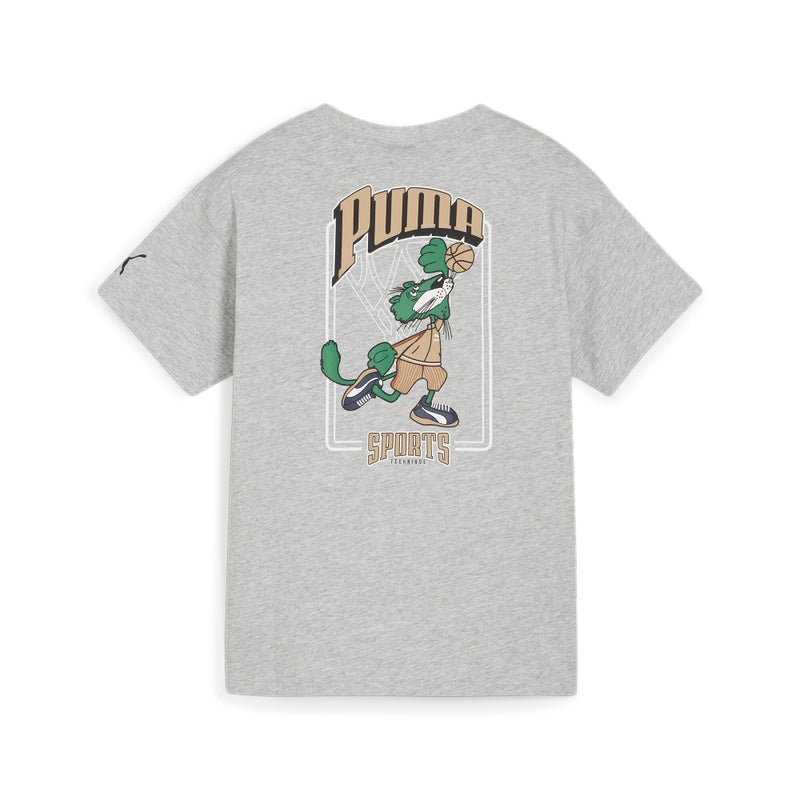 PUMA FOR THE FANBASE Graphic Boys Grey T-shirt - Image 5