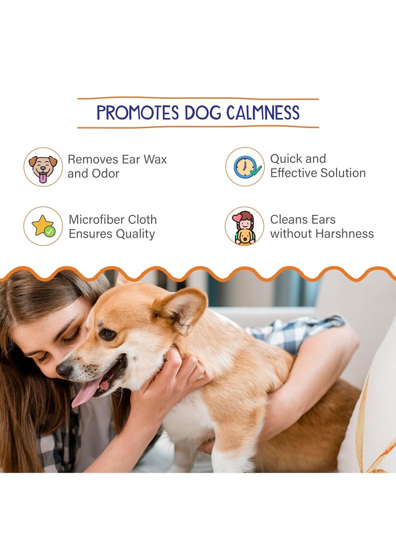 بيتفيت مناديل مبللة للكلاب لتنظيف أذن الكلاب مناديل مبللة لتنظيف أذن الكلاب للعناية بالكلاب بفيتامين هـ الصبار لتخفيف حكة الأذن برائحة منعشة 50 منديل عبوة من 2 - Image 2