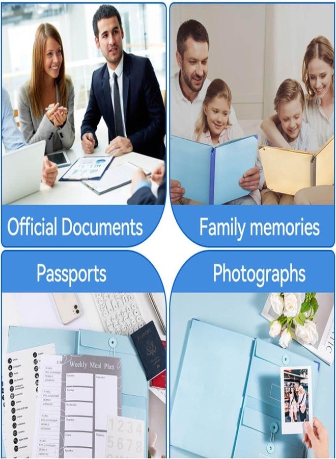 SANTALON Document Organizer Folio - Multipurpose Document Holder for Birth Certificate, Planning, Legal Papers, Bills, Family Case Binder & Professional Filing Multicolor (Document Organizer Folio) - Image 4