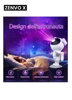 zenvo X Astronaut Starry Sky Galaxy Projector – 360° Rotatable Head, Timer & Remote Control, Adjustable Brightness & Speed, Perfect Gift for Kids & Adults  - Image 3