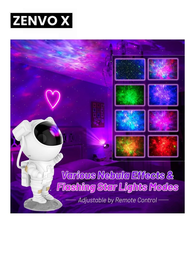 zenvo X - Astronaut Starry Sky Galaxy Projector – 360° Rotatable Head, Timer & Remote Control, Adjustable Brightness & Speed, Perfect Gift for Kids & Adults - Image 1