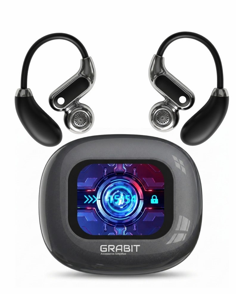 GRABIT GRABIT Wireless Earbuds with Smart Touch Screen Case, Bluetooth ...