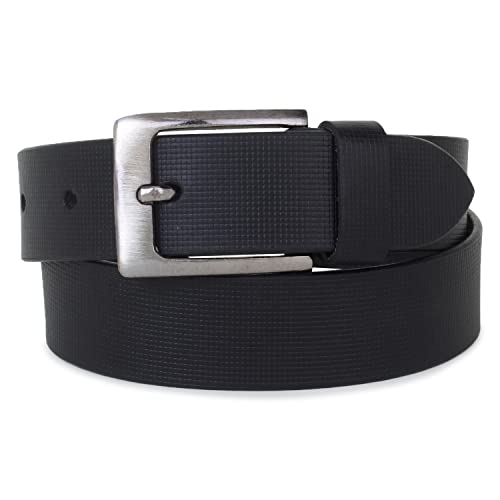Zacharias Boy's Genuine Leather Checkered Belt for kids kb-007_Black (Pack of 1) (4-8 Years) - Image 2
