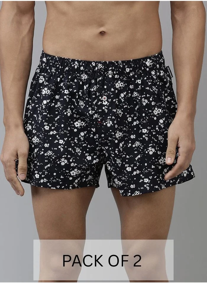 THE BEAR HOUSE Mens Cotton Boxers Multipack Soft Breathable Underwear for Men Loose Fit Comfortable Boxer Shorts for Daily Wear Size-S-XL (Blat)