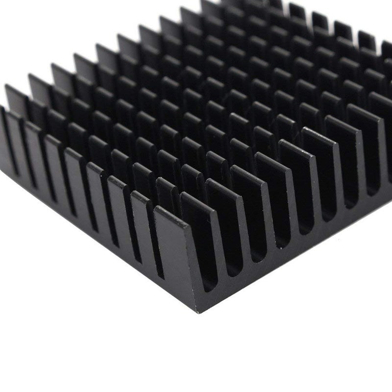CentIoT - 40 x 40 x 10mm 40mm Black Anodised Aluminum Heatsink Cooler with thermal Compound - Image 2