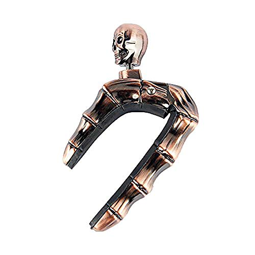 YUEKO Guitar Capo Skull Knob Design Universal 4 5 6 12 Strings Instrument Capos for Electric Classical Acoustic Guitar Bass Ukulele Mandolin Banjo and More(Bronze) - Image 2