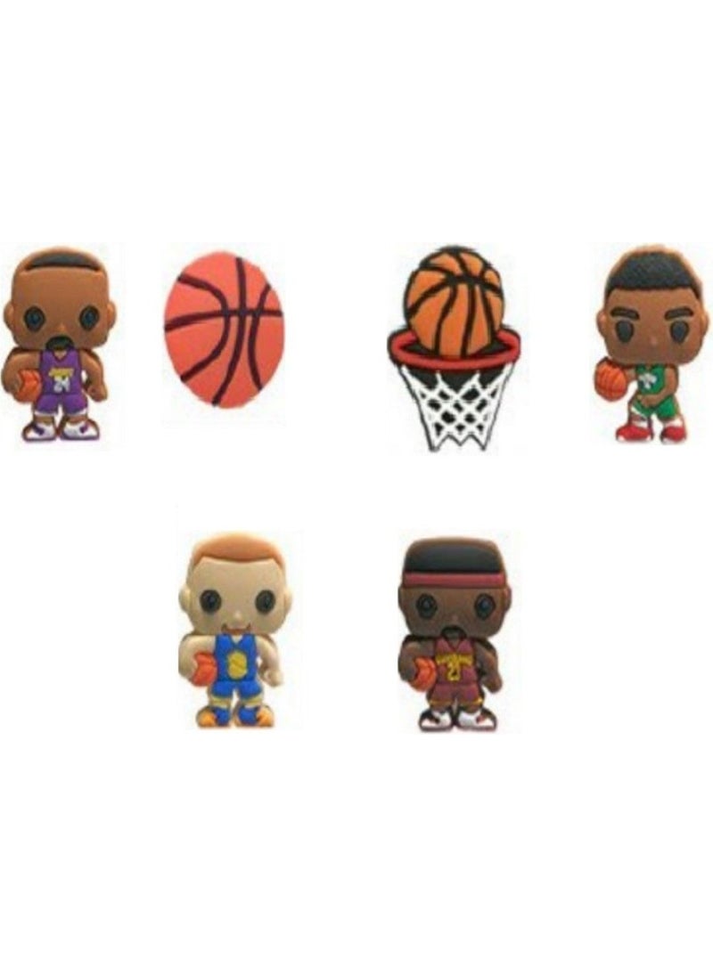 Marimari 6 Pieces Slipper Ornaments Set Basketball Set  - Image 1