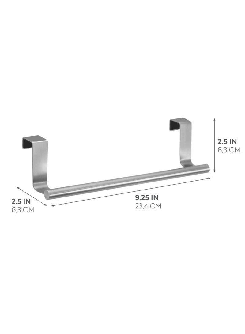 IDesign Forma Metal Over The Cabinet Towel Bar Hand Towel And Washcloth Rack For Bathroom And Kitchen 9.25 Inch X 2.5 Inch X 2.5 Inch Stainless Steel - Image 2