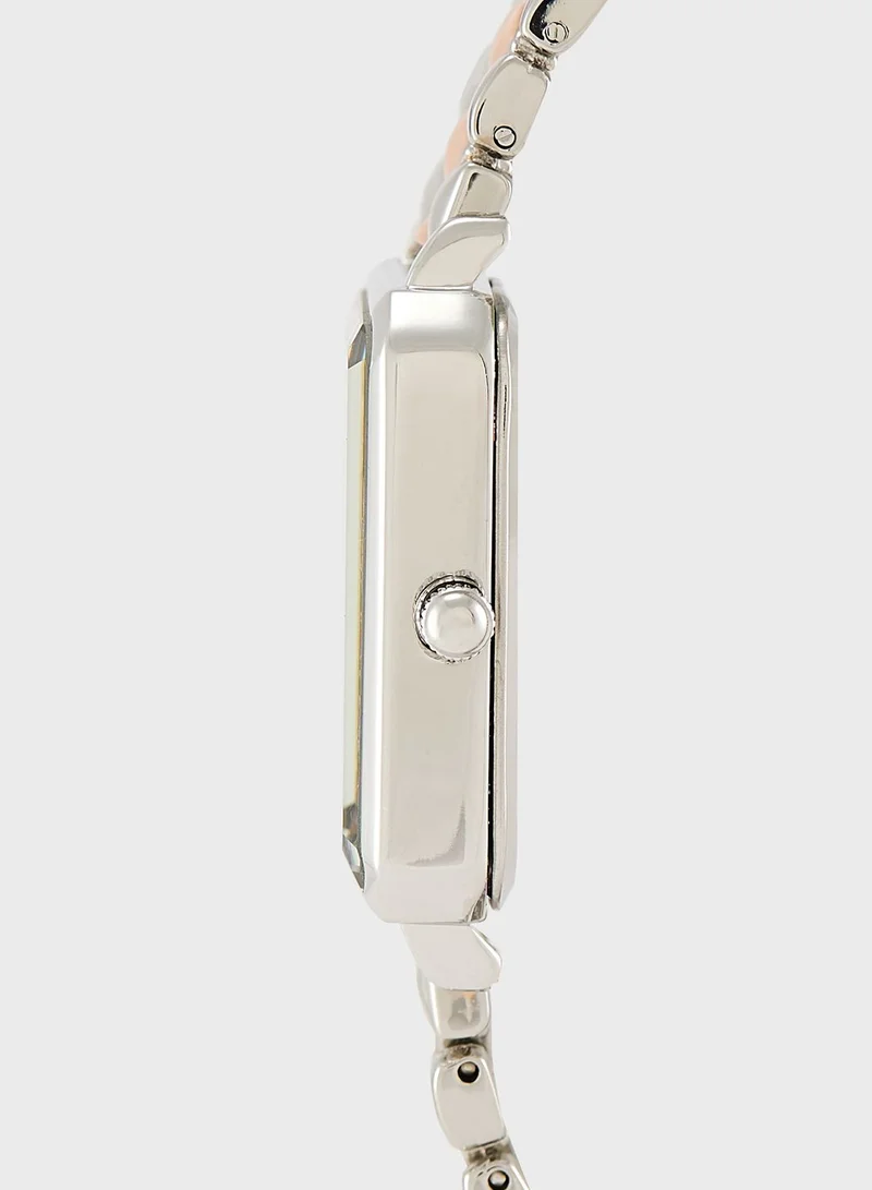 ELLA Rectangular Dial  Analogue Metal Strap Watch