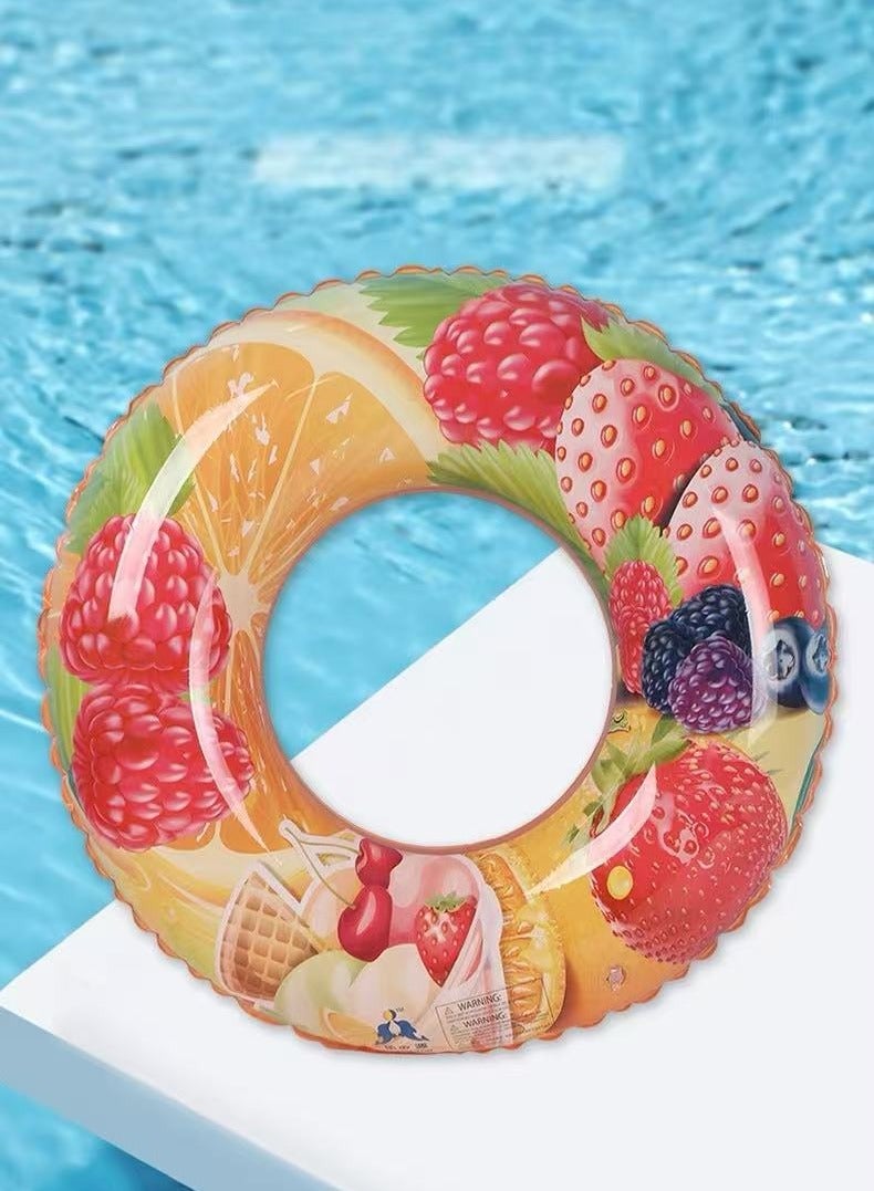 Swiming Ring for Kids & Adults Swim Tubes Fruit Inflatable Pool Floats PVC Pool Tube Rings Swim Tubes Floaties Toys for Beach Party,Swimming,Water Park(60#) - Image 2