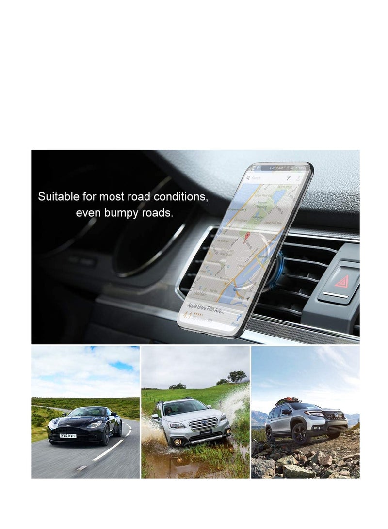 SYOSI Magnetic Phone Car Mount Holder 1 Pack - Car Air Vent Magnet Cell Phone Holder for Car Strong N52 Magnetic Car Phone Mount with 4 Pcs Metal Plate Compatible for iPhone 12 Pro 11 Samsung Google LG - Image 5