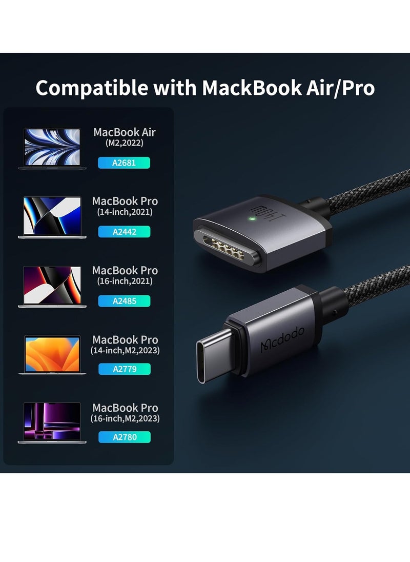 CA-1470 كابل USB-C بقوة 140 وات إلى MagSafe 3 مغناطيسي مزود بإضاءة LED - 2 متر - pzsku/Z7F0EE6CECEC0BC87B483Z/45/_/1739694983/dee588f3-5e63-4a7e-9a34-83462ccabb51
