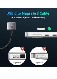 Mcdodo CA-1470 140W USB-C to MagSafe 3 Magnetic Cable 2.0m -Black  - Image 4