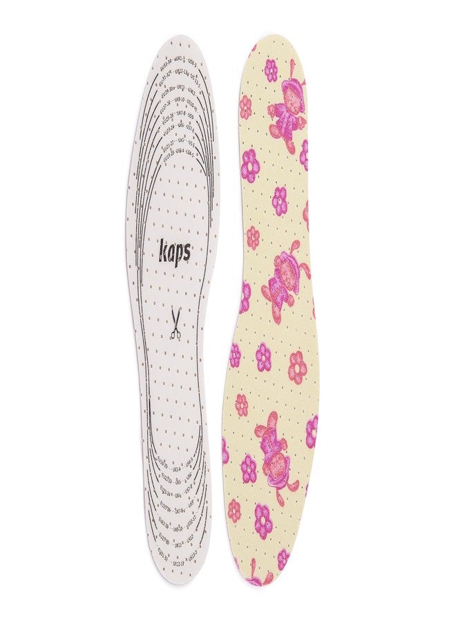 Kaps Sweet Steps, Shoe Insoles Set for Kids with Colorful Temporary Tattoos, 3 Pair Pack, Insole Replacement Set, Soft and Cushioned Support for Walking, Running, and Play (Pink) - Image 2