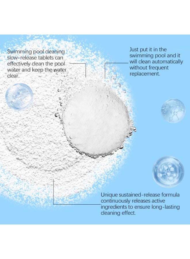 MOONSPRY 2-PACKS  Chlorine Tablets for Swimming Pool and Spas, Slow-Dissolving Long-Lasting Individually Wrapped Chlorine Tabs 100g*2 - Image 5