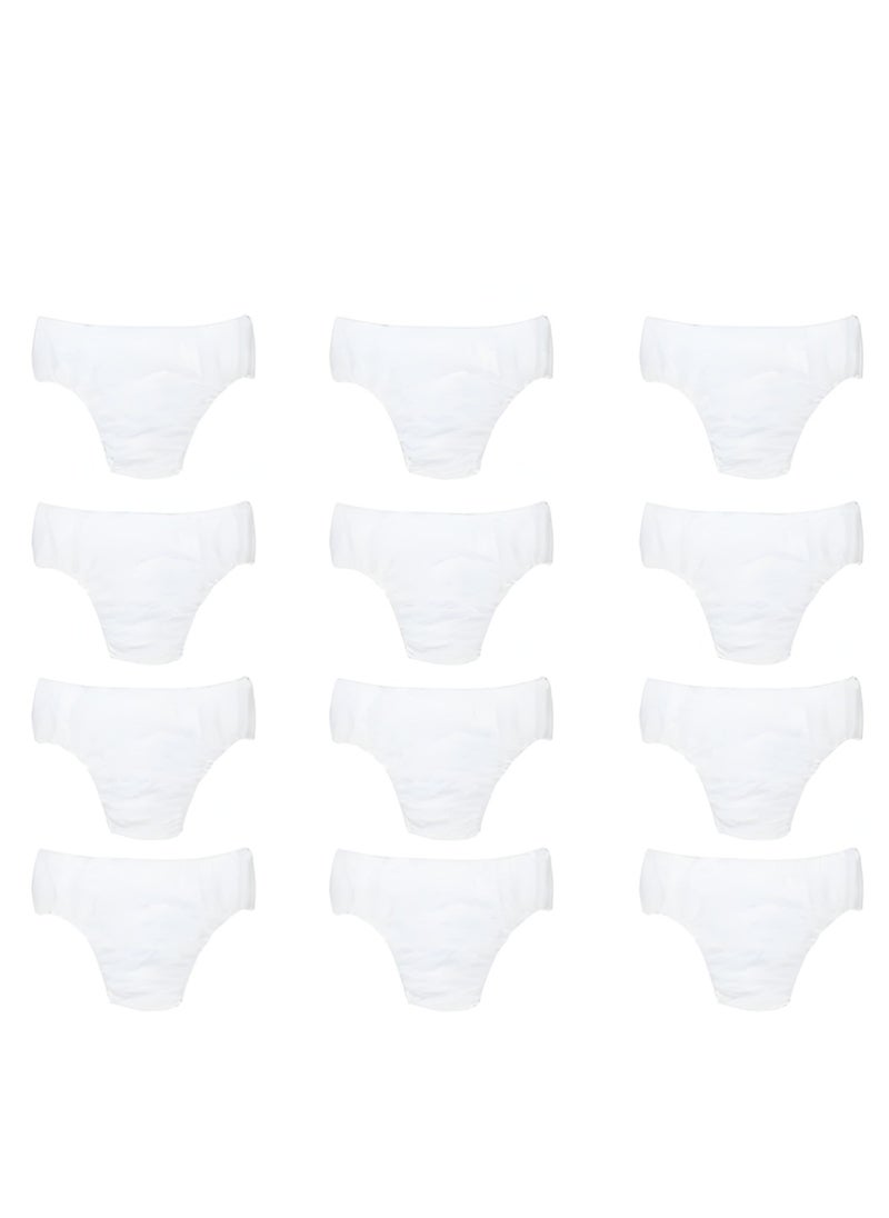 globalstar Globalstar 100pcs Unisex Disposable White Underwear - Ideal for Travel, Hotel, Spa, and Sauna Use  - Image 1