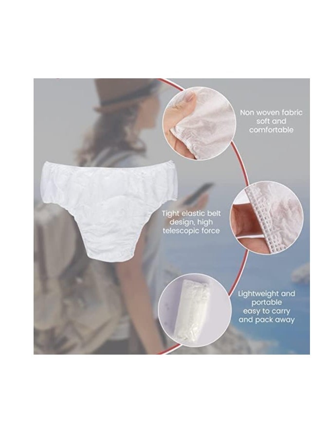 globalstar Globalstar 100pcs Unisex Disposable White Underwear - Ideal for Travel, Hotel, Spa, and Sauna Use  - Image 5