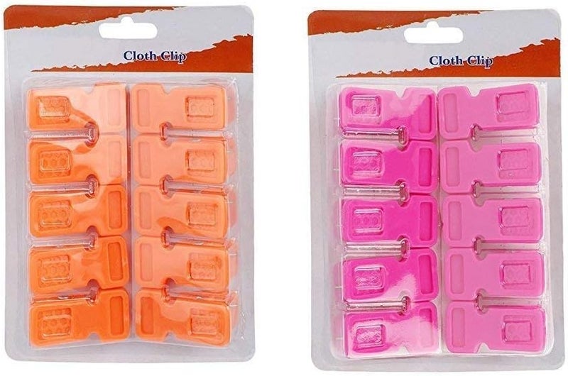 DADDY - G ® Multi Purpose Non Slip Heavy Duty Plastic Clip Clothe Hanger Hanging Hooks Grips Laundry Drying Clips Cloth Pegs Set - Image 1