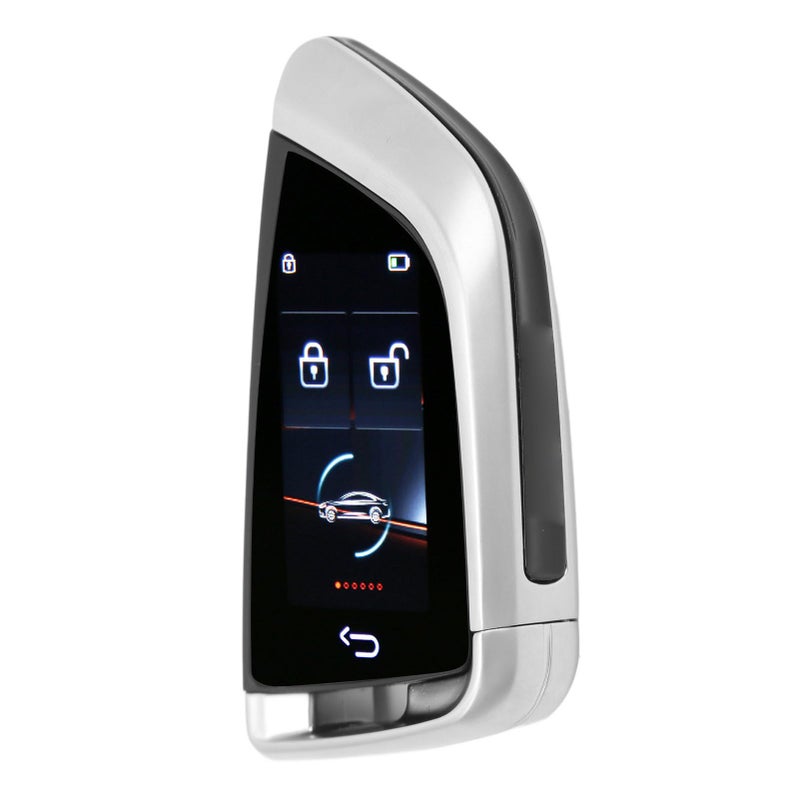 Smart Remote Car Key with LCD Screen Anti Lost Bluetooth 5 0 Keyless Entry Auto Lock Silver - Image 3