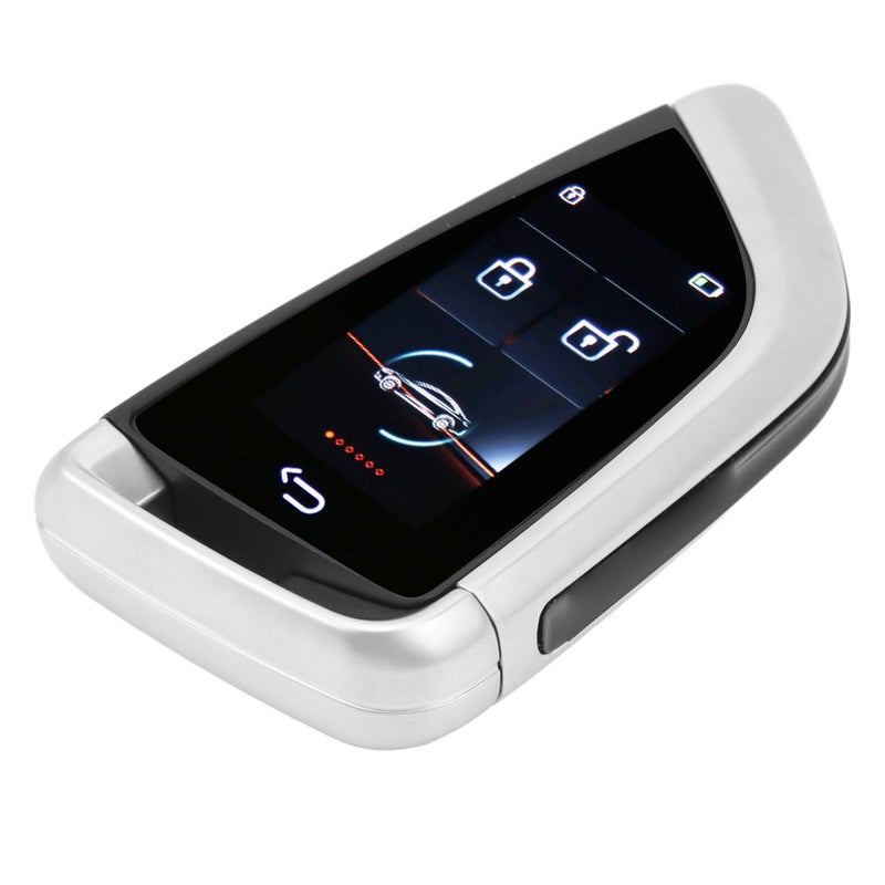 Smart Remote Car Key with LCD Screen Anti Lost Bluetooth 5 0 Keyless Entry Auto Lock Silver - Image 2