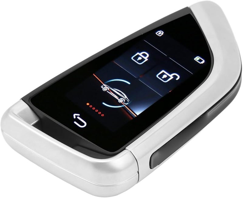 Smart Remote Car Key with LCD Screen Anti Lost Bluetooth 5 0 Keyless Entry Auto Lock Silver - Image 1
