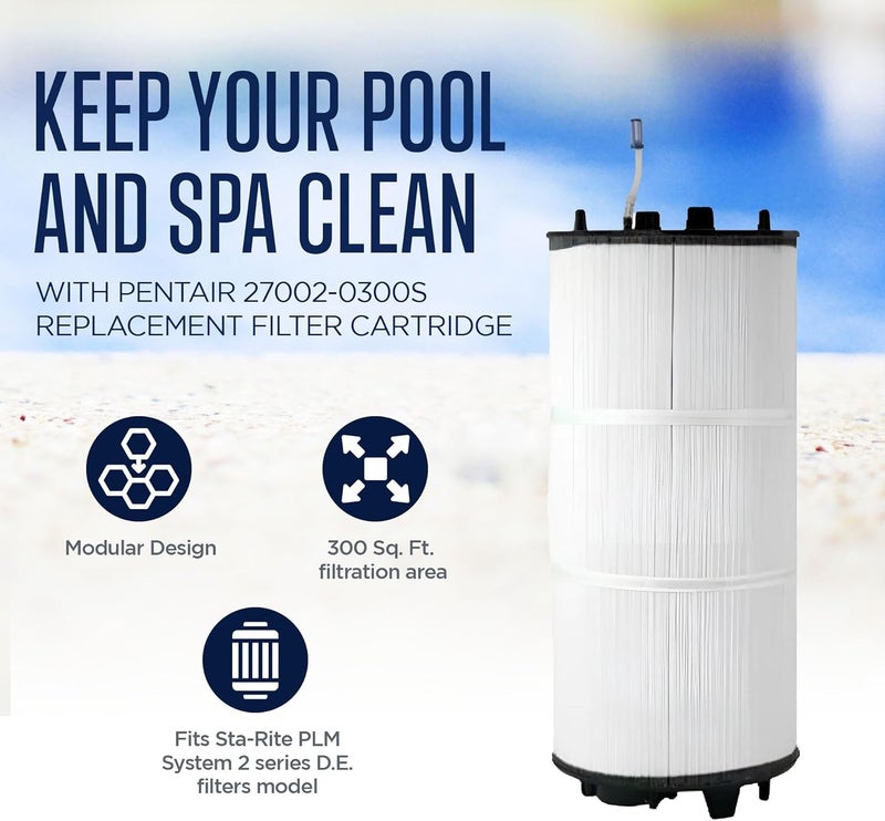 Pentair Pentair 270020300S Filter Module Replacement StaRite System 2 Modular Media PLM300 Pool and Spa Cartridge Filter  - Image 3