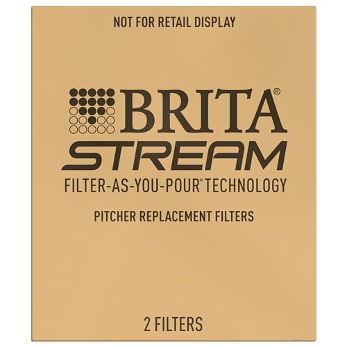 Brita Stream Pitcher Water Filter for Pitchers and Dispensers, BPA-Free, Replaces 1,800 Plastic Water Bottles a Year, Lasts Two Months or 40 Gallons, Includes 2 Filters - Image 3