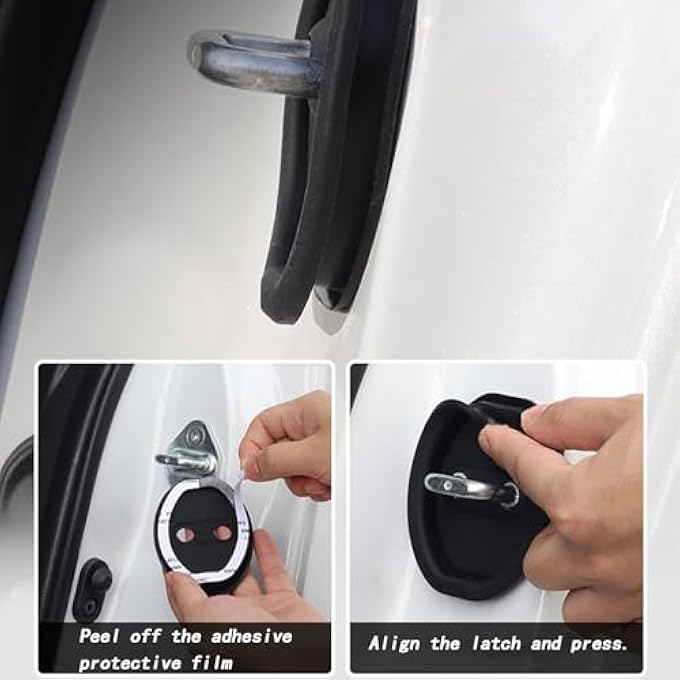 ريحني ممتص صدمات باب السيارة غطاء واقي لقفل باب السيارة ملحقات سيارات شاملة لواقي قفل السيارة حزمة من 4 4 - Image 5