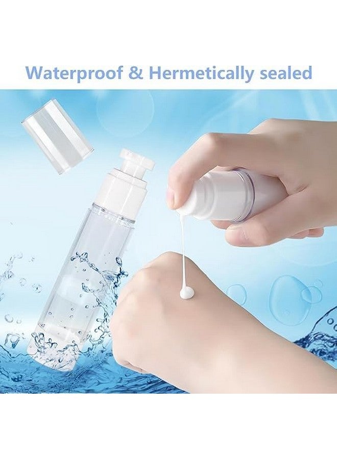 JAMBUVANTI 50ML Airless Lotion Pump Bottle, Transparent Airless Cosmetic Cream Pump, Transparent Plastic Travel Size Pump Bottle, Refillable Travel Lotion Dispenser Bottle (4) - Image 4