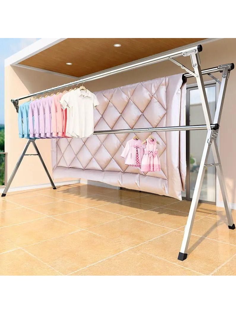 DubaiGallery Clothes Drying Racks for Laundry Stainless Steel Laundry Drying Rack Heavy Duty Collapsible Garment Rack for Indoor Outdoor  - Image 1