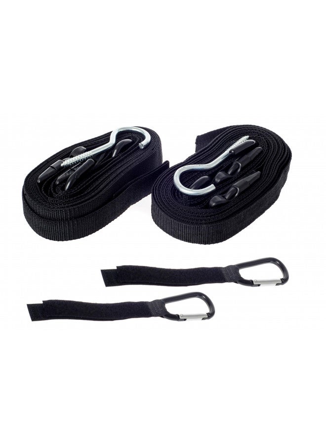 ZUJARA Double Kayak Storage Straps System Comes with 2 Carabiner Paddle Clips - Double Kayak Hanger, Alternative to Kayak Rack for Garage - Image 1