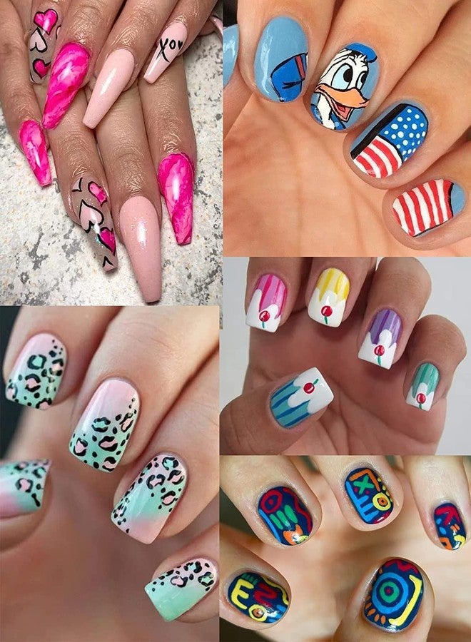 Jubilant 12 Color 3D Nail Art Pens Set, Nail Point Graffiti Dotting Pen Drawing Painting Liner Brush,DIY Nail Art - Image 5