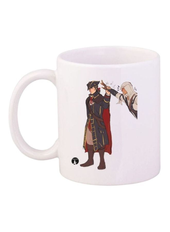 RKN Assassin's Creed Printed Coffee Mug White/Grey/Red - Image 1