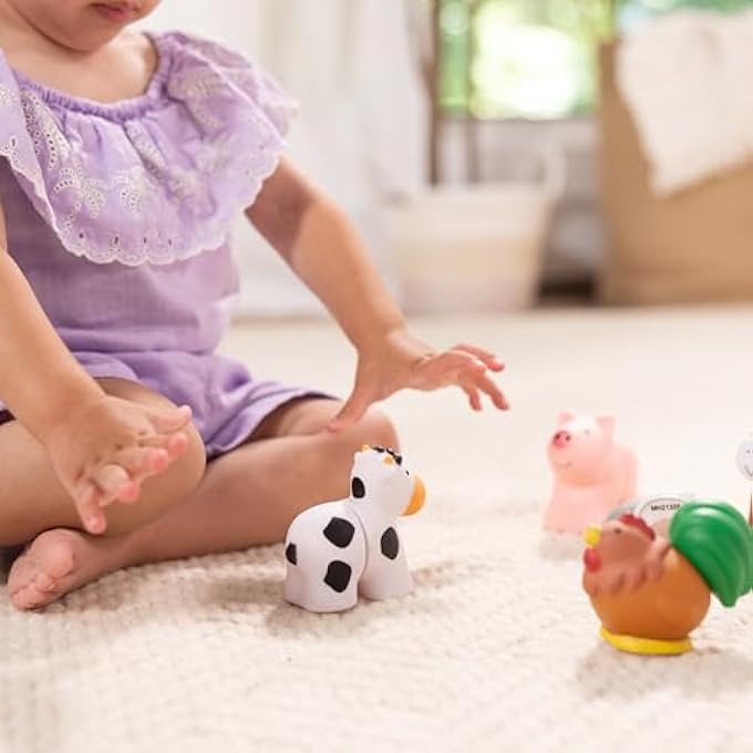 POP BLOCS FARM ANIMALS EDUCATIONAL BABY TOY - 10 LINKABLE PIECES - Image 3