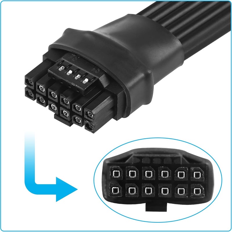 CERRXIAN 1FT ATX30 12VHPWR Power CablePCIe 50 12VHPWR ATX30 600W 16 Pin Male to Male High Current Power Cablefor Graphic Card GPU 124pin Nvidia Nvidia 4000 Series and RTX 3000 FE GPU - Image 3