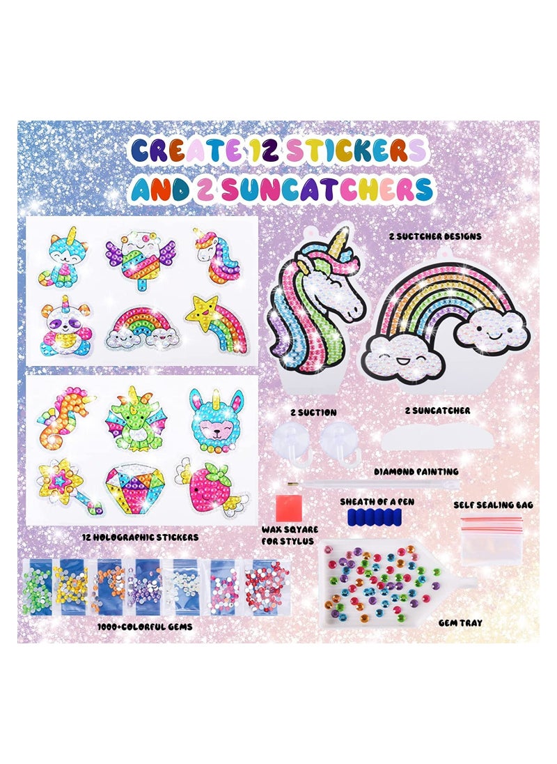SYOSI - Unicorn Gifts for Girls Diamond Painting Stickers Diamond Painting Pictures Children Toy Gifts Girls Toy From 4 5 6 7 8 10 Years Girls - Image 1