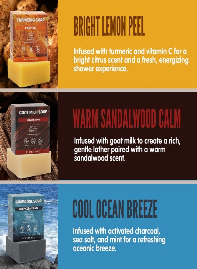 Rinse & Robust Men’s Natural Bar Soap for Men – Fresh & Clean Scent Variety Set (6-Pack, 5.3 oz Each) – Not Overpowering – Gentle Soap Bars for Face, Body & Hand – All Skin Types – Ideal Gifts for Men - Image 4