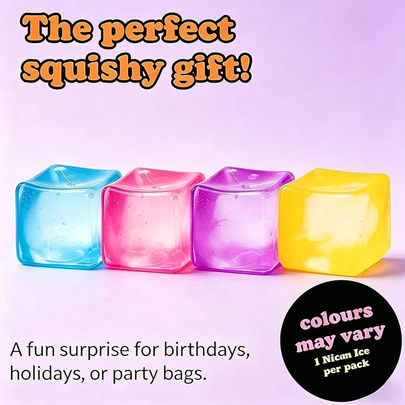 Nice Ice Cube Sensory Squeeze, Slow Rise Squishies with Super Solid Squish Soft Squishy Sensory Fidgets for Stress Relief Focus & Play Squishy Fidget Toys for Anxiety (A-Cube-Blue, One Piece) - Image 3