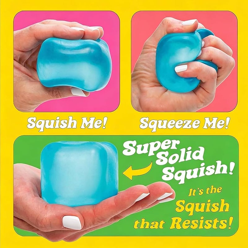 Nice Ice Cube Sensory Squeeze, Slow Rise Squishies with Super Solid Squish Soft Squishy Sensory Fidgets for Stress Relief Focus & Play Squishy Fidget Toys for Anxiety (A-Cube-Blue, One Piece) - Image 4