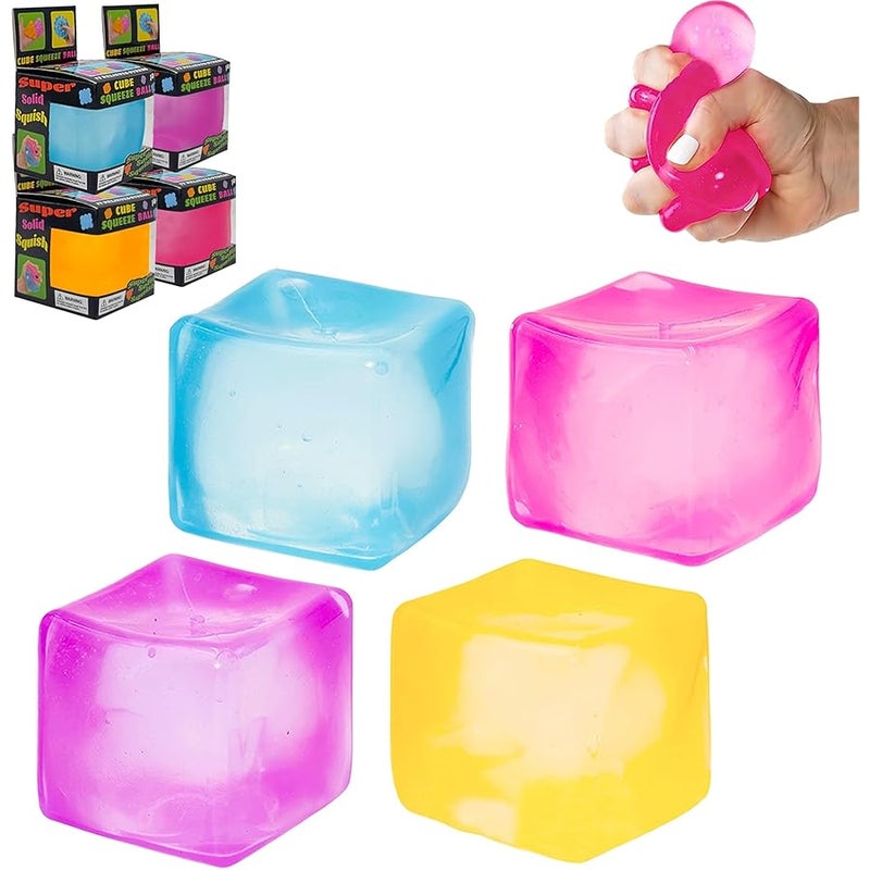Nice Ice Cube Sensory Squeeze, Slow Rise Squishies with Super Solid Squish Soft Squishy Sensory Fidgets for Stress Relief Focus & Play Squishy Fidget Toys for Anxiety (A-Cube-Blue, One Piece) - Image 1