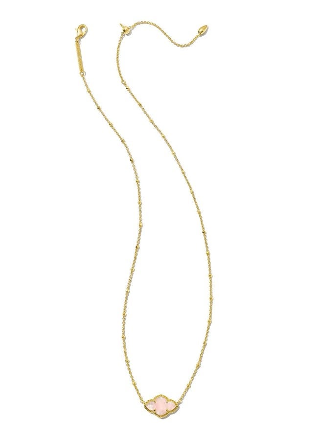 كيندرا سكوت قلادة كيندرا سكوت آبي من النحاس المطلي بالذهب عيار 14 قيراطًا، مجوهرات أنيقة للنساء، حجر الكوارتز الوردي - Image 2