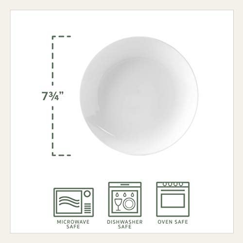 Everyday White طقم 4 أطباق سلطة بيضاء يومية، 7.75 بوصة - Image 3