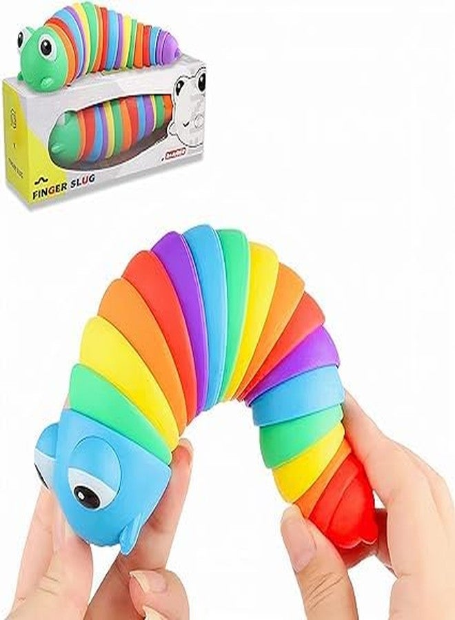 GoldiMec Slug Fidget Toys Clicky Sound Making Toy, Stress Relieving Toy, Sensory Slug Toy for Boys and Girls, Finger slug Toy, - Image 1